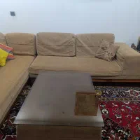 یکدست مبل ال سی نفره کار کرده|مبلمان خانگی و میز عسلی|کرج, حاجی آباد|دیوار