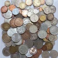 ۱۰۰ عدد سکه خارجی بدون تکرار کلکسیونی