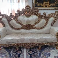 مبل سلطنتی ۹ نفره با جلو مبلی ست|مبلمان خانگی و میز عسلی|بیرجند, |دیوار