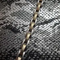 دستبند تمام استیل مدل دو رنگ