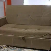 مبل تخت خواب شو 2 نفره قهوه ایی|مبلمان خانگی و میز عسلی|قم, کلهری|دیوار