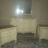 سرویس خاب تخت دونفره،میز ارایش،۲تا عسلی|تخت و سرویس خواب|وحیدیه, |دیوار