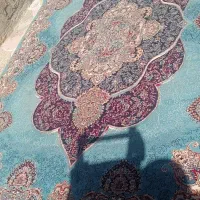 فرش فیروزه ای در حد نو