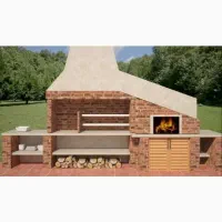 شومینه کبابپز .آتش دان .آبنما .وغیره