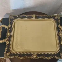 سینی پیتر پیوتر مشکی طلایی، سینی گرد لعابی دسینی
