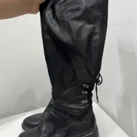 چکمه (بوت)ساق بلند کلاسیک چرم طبیعی
