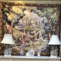 تپستری طرح کوبلن آنتیک فرانسوی تابلو نقاشی بکدراپ|کلکسیون اشیاء عتیقه|تهران, فرمانیه|دیوار