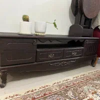 میز تلویزیون و کتابخانه ام دی اف دست دو
