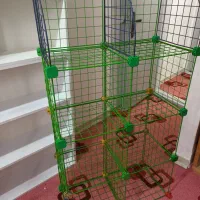 کتابخانه MDF و قفسه توری فلزی|کتابخانه، شلف، قفسههای دیواری|رشت, پاره بیجار|دیوار