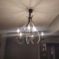 لوستر فلزی ۱۰ شعله|لوستر و چراغ آویز|کرمان, |دیوار