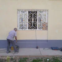 درب آکاردئونی حفاظ پنجره نرده جوشکاری آهنگری|مصالح و تجهیزات ساختمان|پرند, فاز ۳|دیوار