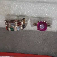 ۱۲ عدد انگشتر یاقوت زنانه مردانه آب طلا خارج و|جواهرات|کرمانشاه, |دیوار