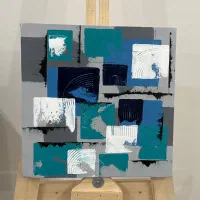 ابستره رنگ اکرلیک