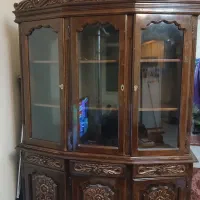 بوفه ویترین چوبی