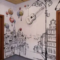 نصب نصاب کاغذ دیواری  نقاشی ساختمان پوستر کفپوش