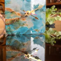 ساعت رزینی آبی فیروزه‌ای|ساعت دیواری و تزئینی|تهران, اکباتان|دیوار