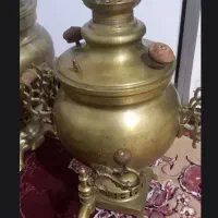 دوعدد سماور زغالی روس قدمتی