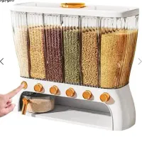 جا حبوباتی 6 خانه درب دکمه‌ای 26 لیتری