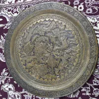 سینی مسی قلم زنی( اصل )