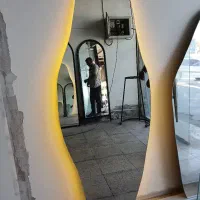 آینه قدی،درمبلمان ومصنوعات چوبی عمو صفا|بوفه، ویترین، کنسول|آغاجاری, |دیوار
