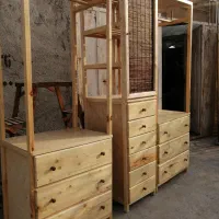 رگال چوبی دراور لباس دکوراتیو