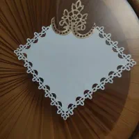 رومیزی قلاب بافی  و هویه کاری