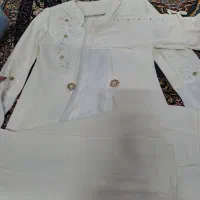 کت و شلوار سفید کارشده