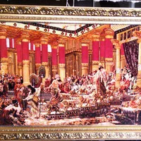 تابلو فرش فرانسوی گل ابریشم چله ابریشم|تابلو فرش|تهران, سهروردی|دیوار