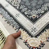 فرش ۹ متری کرم خاکستری