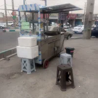 چرخ دستی فلافل بندری همبرگر سیب زمینی کباب