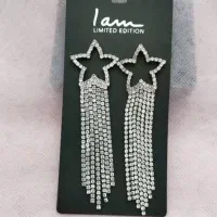 گوشواره جواهری ستاره فول نگین