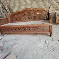 نیمکت تخت سنتی مبل سه نفره