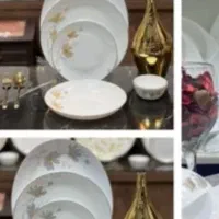سرویس آرکوپال ۱۲نفره ژالین طلایی لب طلا