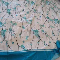 پرده ساتن گل دار