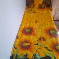 تختخواب تک نفره درحدنوباتشک فنری وروتختی کامل