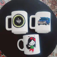 انواع ماگ و ظروف شیشه ای خوشگل کار بادست