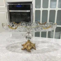 ظروف پذیرایی کریستال چک پایه برنز|صنایع دستی و سایر لوازم تزئینی|کرج, فاز ۳ مهرشهر|دیوار
