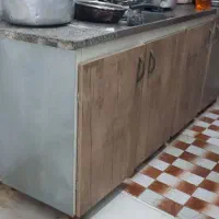 کابینت ۴درب پایین ملامینه ودودرب بالافلزی