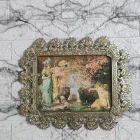 تابلو فرش برنزی برنجی منظره طبیعت فرانسوی