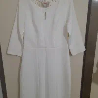 لباس مجلسی پوشیده به رنگ شیری نو