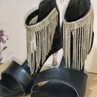 کفش مجلسی زنانه نگین آبشاری عروس