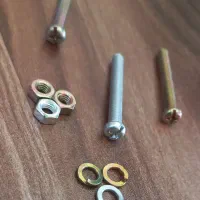 پیچ استوانه سایز ۵ در ۴ سانت با مهره و واشر فنری