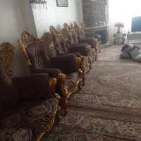مبل چوب راش9نفره|مبلمان خانگی و میز عسلی|شاهین‌شهر, عطار|دیوار