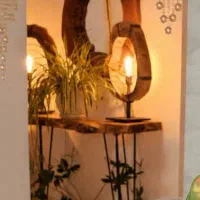 آینه و کنسول چوب گردو
