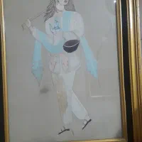 تابلو ابریشم دست دوز|کلکسیون اشیاء عتیقه|ملارد, |دیوار