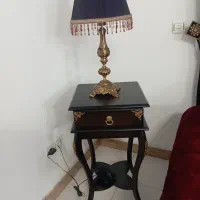 دو عدد آباژور برنز و دو عدد میزچوبی