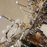 لوستر 15 شعله گلس طرح سنگ خارجی شرکتی تهران|لوستر و چراغ آویز|مشهد, توس (بلوار توس)|دیوار