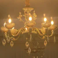 لوستر کریستال برنجی