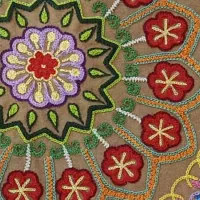 رومیزی رشتی دوزی|پرده، رانر، رومیزی|رشت, کاکتوس|دیوار