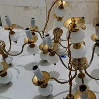 لوستر برنزی اصل قدیمی|لوستر و چراغ آویز|ایلام, |دیوار